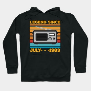 Legend Since 1983 Birthday 40th July Hoodie